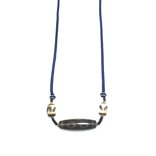 玉临门 国风民族风复古四眼天珠 玛瑙 玉石项链 女款 礼盒包装