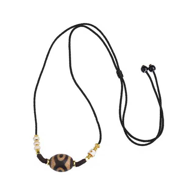 布达拉宫 三眼天珠吊坠 复古民族风藏式高级感 玛瑙 项链 男女同款情侣款