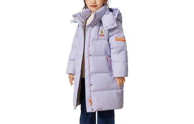 鸭鸭 字母印花连帽长袖加厚羽绒服 儿童款