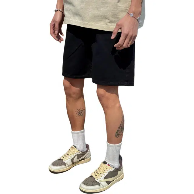 帝狼牛 美式复古机能风城市潮人夏季百搭五分裤牛仔短裤 男女同款