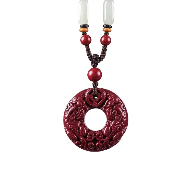 大唐国鼎 貔貅 新中式国潮招财转运 小众国风优雅复古 简约创意设计日常通勤 玉髓 玉石项链 男女同款情侣款