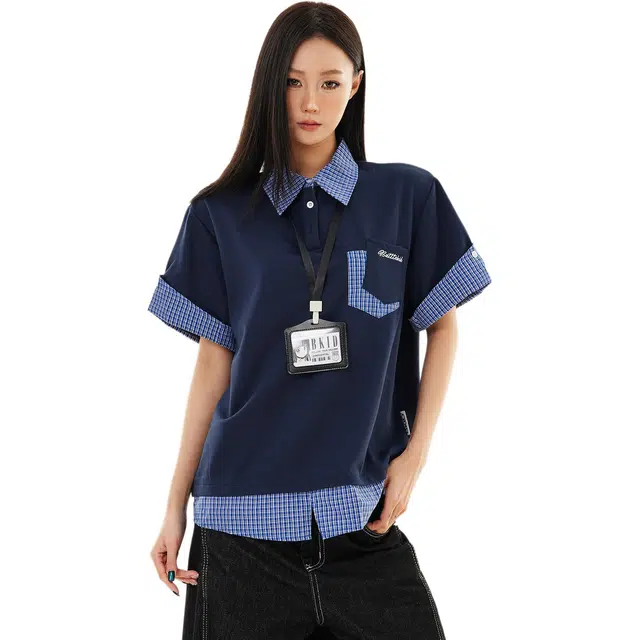 NEVER RULE vintagecleanfitPolo