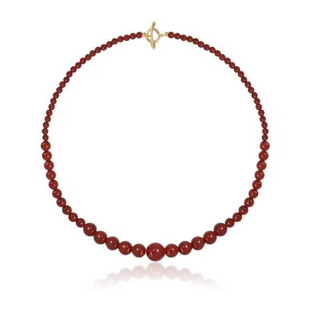 克拉日记 新中式国潮复古欧美渐变小众显白锁骨链 玛瑙 项链 女款