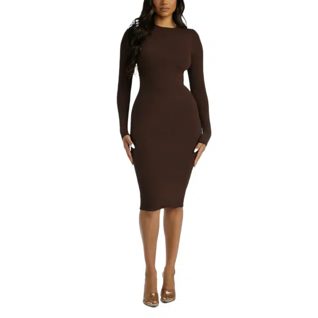 NAKED WARDROBE NW Sculpt Midi Dress