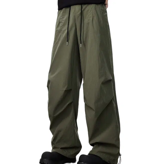 沐诚阳译 美式复古潮牌宽松速干阔腿裤休闲工装裤 男女同款