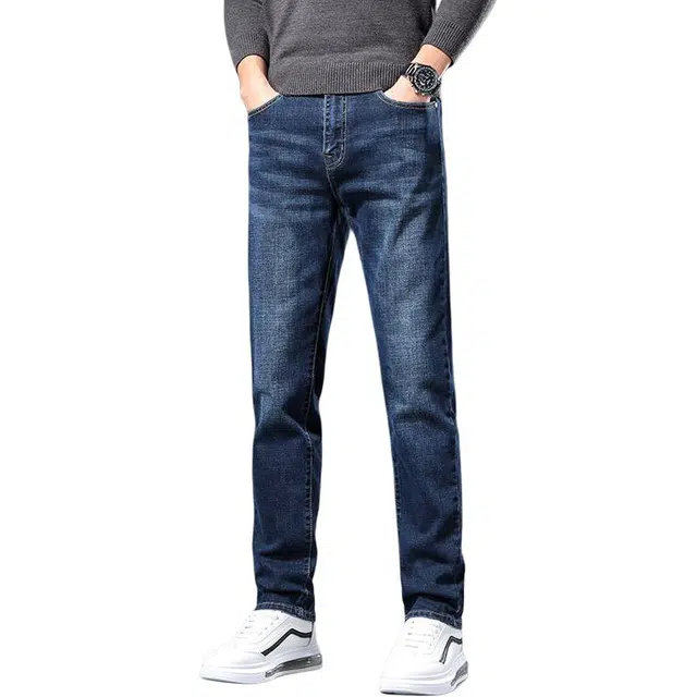 宝米卡 舒适透气长裤休闲百搭高档弹力潮流宽松直筒裤牛仔裤 男女同款