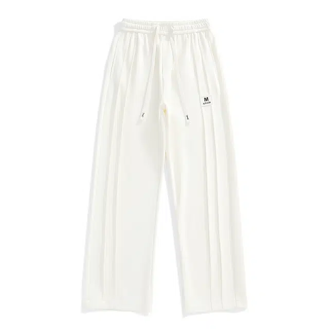 太子龍 高街美式裤子男生春季抽绳直筒卫裤宽松阔腿裤休闲裤 男女同款