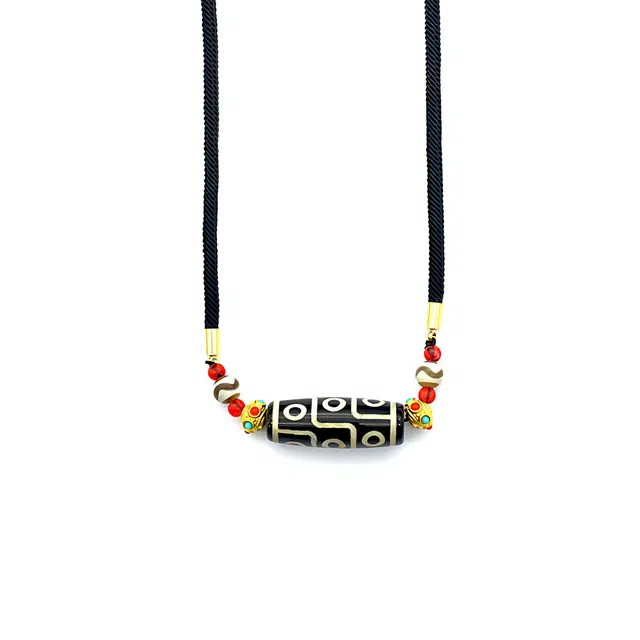 玉临门 国潮 九眼天珠 玛瑙 玉石项链 男女同款情侣款 礼盒