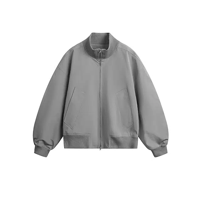 佑麟 美式短款飞行员宽松工装立领春季夹克外套 男女同款