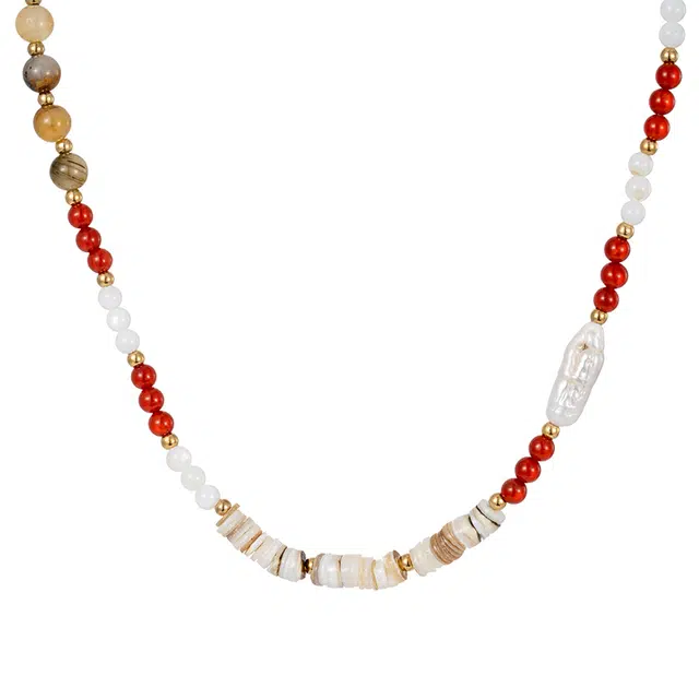 都爵 多巴胺彩色小众复古 石头 项链 女款