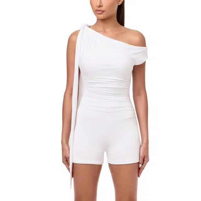 NAKED WARDROBE Off-Shoulder Romper Smooth