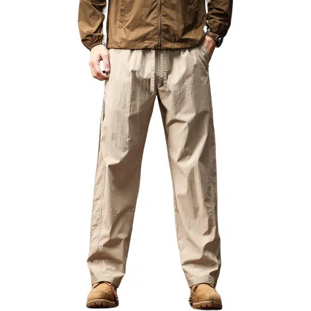 格蓝鹿 潮牌日常通勤宽松复古垂感高街休闲美式速干透气薄款户外工装裤 男女同款