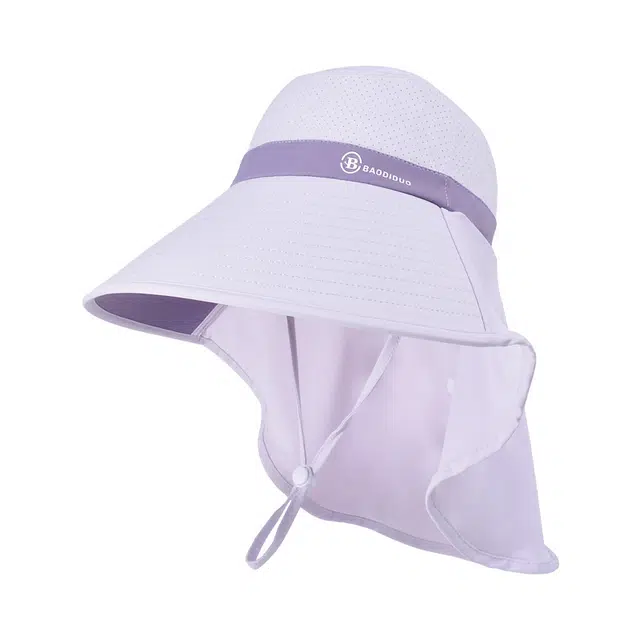 艾佳微 透气披肩户外大檐防晒登山骑行防紫外线遮阳 冰丝 渔夫帽 男女同款情侣款