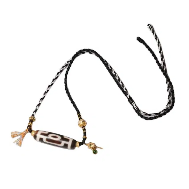 【招财进宝运气好】 玉临门 藏式国风复古天珠吊坠 锦上添花 时来运转 诸事顺利#好运  玛瑙 项链 男女同款情侣款