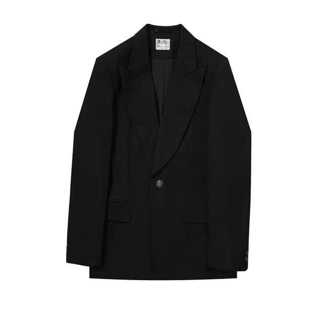 木村叔 黑色戗驳领初夏季纯色长袖超修身便服单西西装 男款