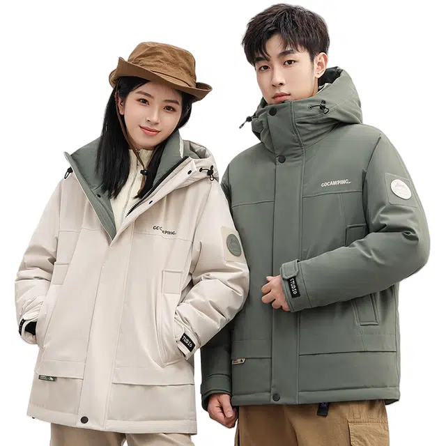 鸭鸭 户外休闲风工装保暖时尚潮流舒适羽绒服 男女同款