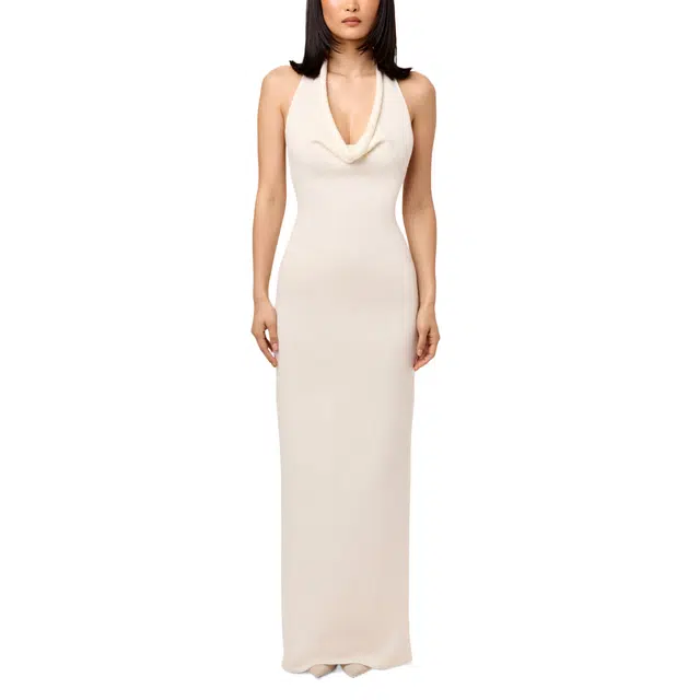 NAKED WARDROBE Halter Maxi Dress Knit