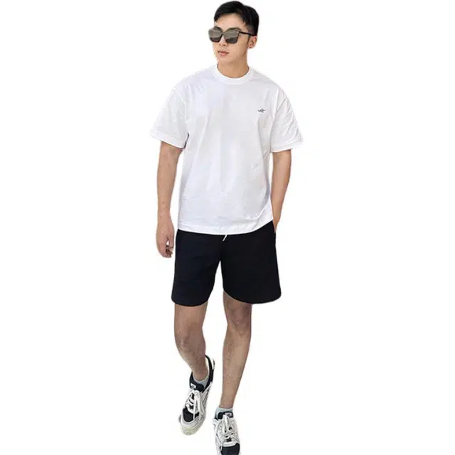 拓菲 薄款外穿纯色运动沙滩裤子五分休闲短裤 男女同款