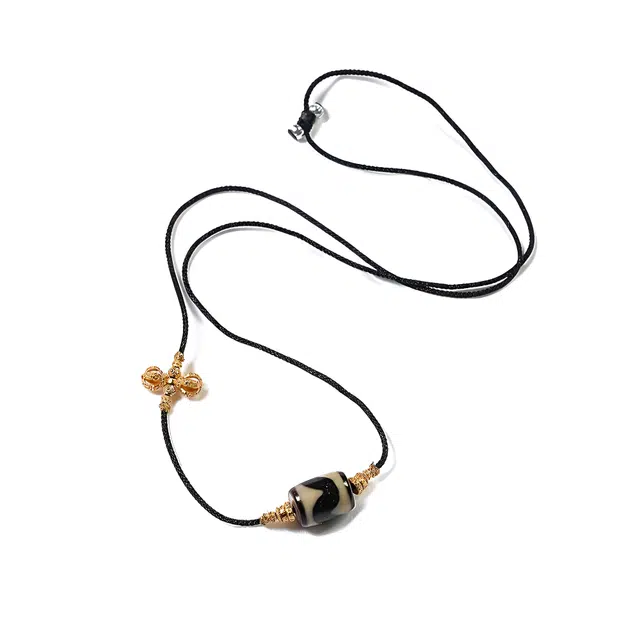 【财如潮水滚滚来】 玉临门 转运纳福 藏式民族风天珠手工编织绳 平安喜乐时尚百搭 旺桃花#好运 玛瑙 项链 男女同款情侣款