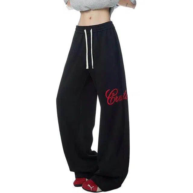 童先森 字母刺绣夏季美式中腰长裤休闲裤 男款