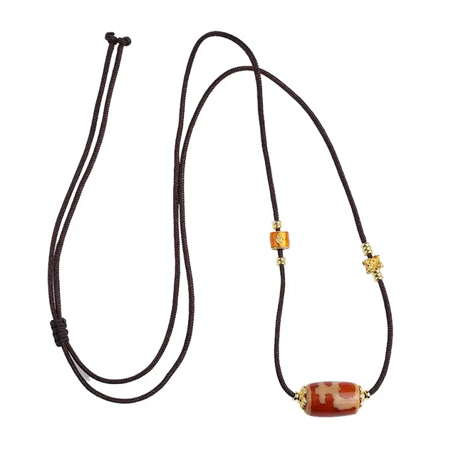 布达拉宫 红肉宝瓶天珠 玛瑙 项链 男女同款情侣款