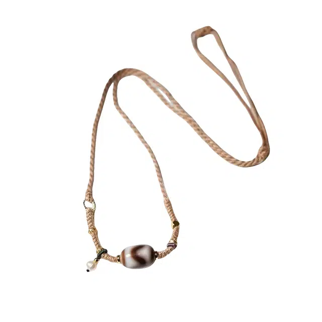 【福星高照交旺运】 玉临门 民族风天珠复古时尚编织吊坠 事业爆棚 升职加薪 高薪长伴#好运 玛瑙 项链 男女同款情侣款