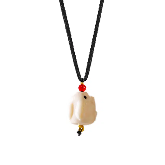 仙友 新中式国风雕刻小众设计 简约吊坠 平安顺遂 招财纳福转运国潮挂件 象牙果 项链 男女同款情侣款