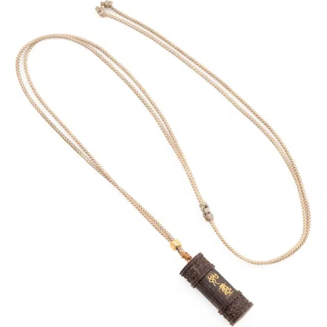 仙源 如意金箍棒 黄油麻丝百搭脖挂硬绳抽绳可调节锁骨链#好运 礼盒 降真香 项链 男女同款情侣款