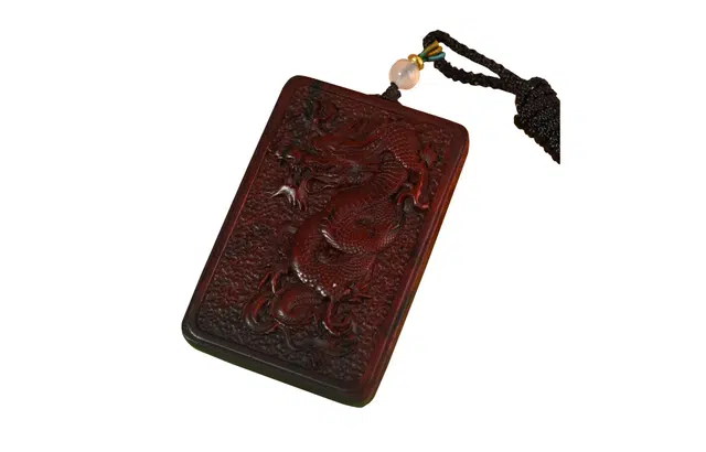 天纵 雕刻生肖龙牌霸气复古随身 龙腾四海平安无事牌 高端红木小叶佛珠 木作吊坠 男女同款情侣款 紫檀属