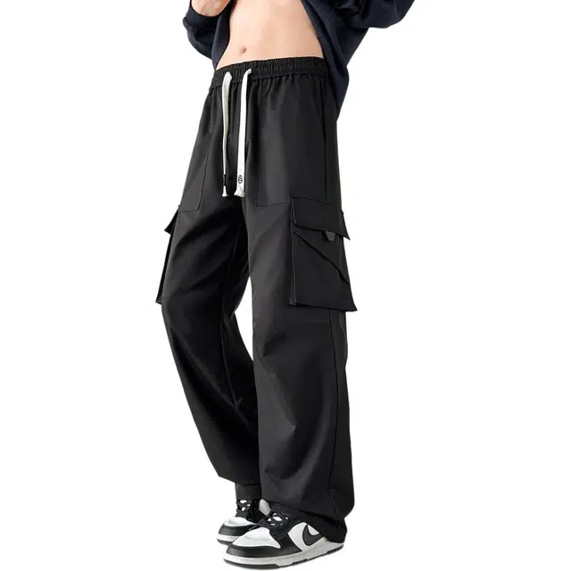 敦煌博物馆 冰丝凉感多袋美式复古宽松直筒休闲运动工装裤 男女同款