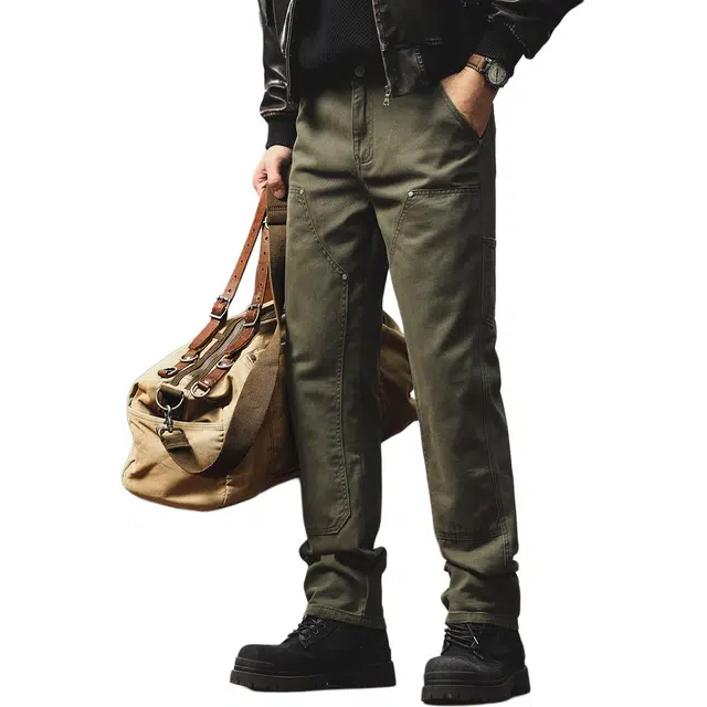 格蓝鹿 宽松通勤直筒休闲裤 男女同款