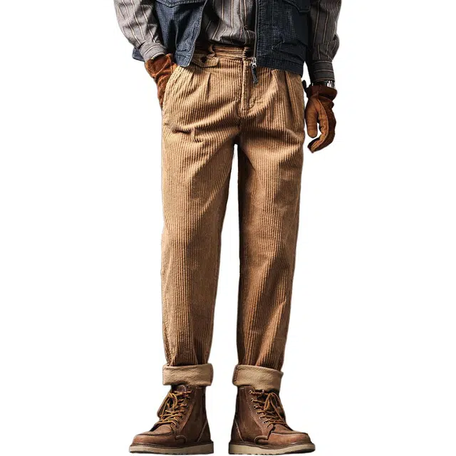 格蓝鹿 潮牌宽松垂感直筒美式简约复古休闲裤 男女同款