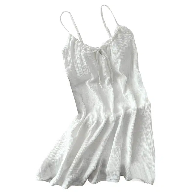 俏韵 吊带夏季纯欲带胸垫甜美纯色舒适薄款家居服可外穿睡裙 女款