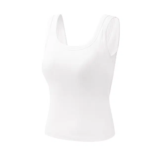 黑恐龙 纯色百搭修身宽边吊带女法式外穿女短款内搭背心 女款