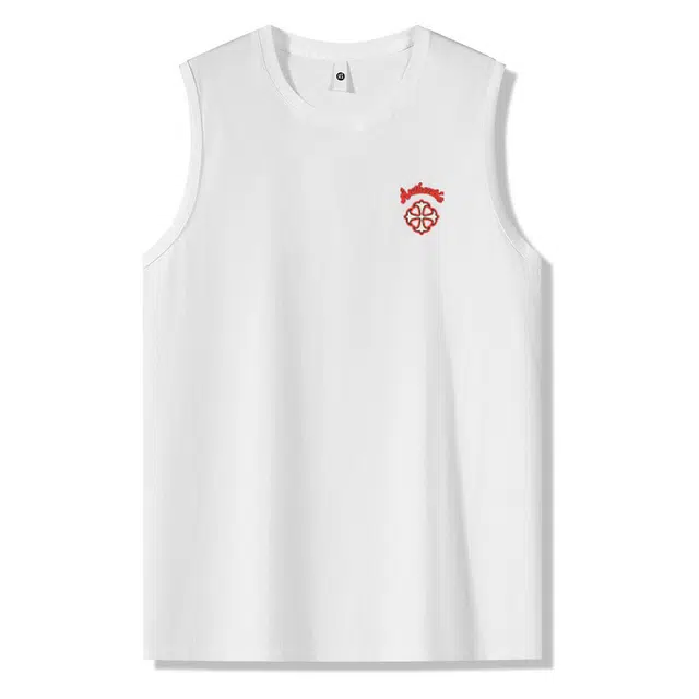 棉基因 宽松圆领外穿打底衫篮球运动美式复古高街健身肌肉攀岩跑步训练凉感排汗吸湿坎肩无袖背心 男女同款