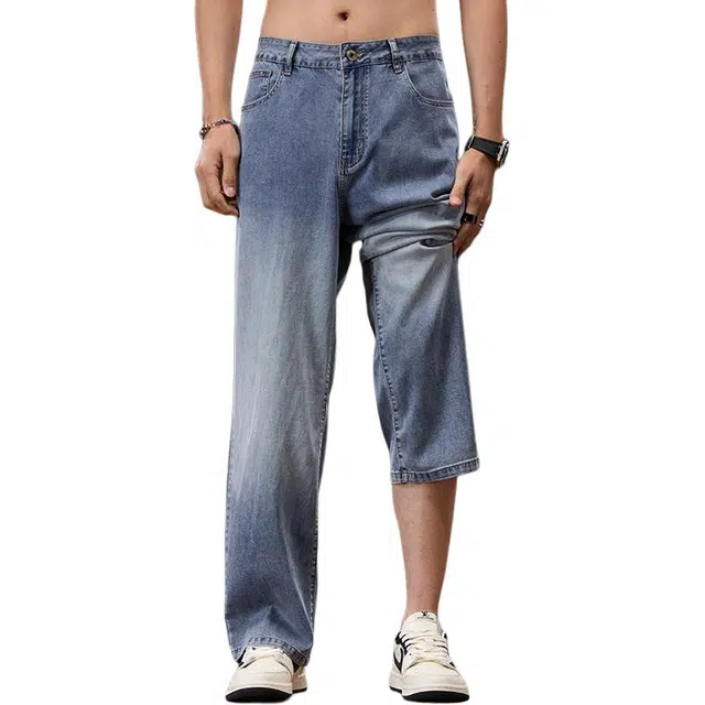 卡丹狄诺 天丝凉感春夏宽松舒适潮流百搭休闲牛仔裤 男款