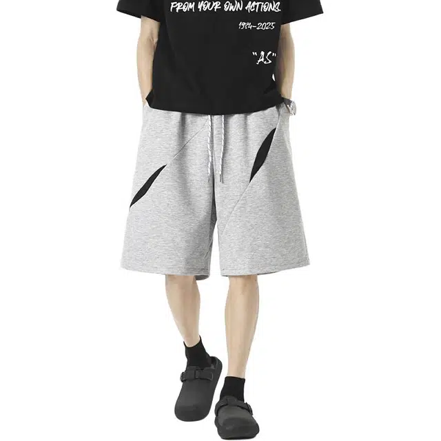 单爵 针织垂感高级感夏季薄款五分休闲短裤 男女同款