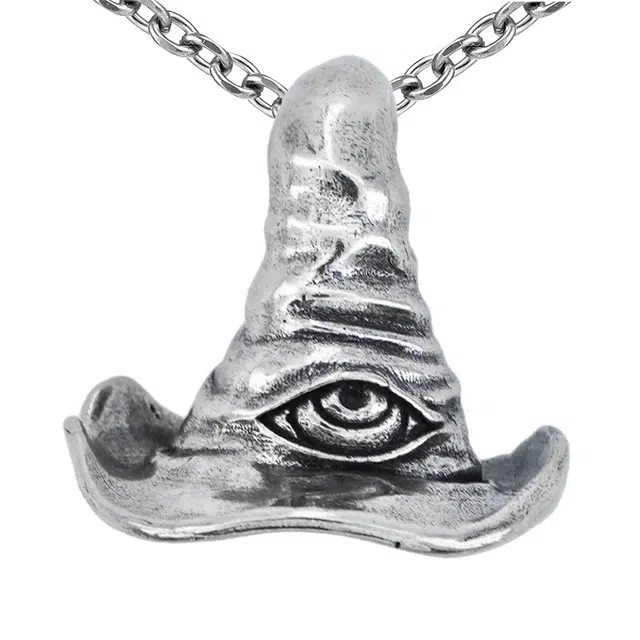 【免费刻字】 白木黑冰 魔法帽 时尚潮流新中式原创小众设计高级感 银合金 项链 男款 礼盒