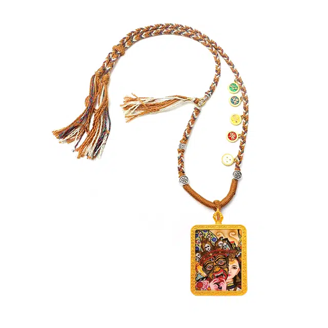 玉临门 财源广进 新藏式前世今生复古民族风手工编织绳转运纳福#好运 合金 项链 男女同款情侣款