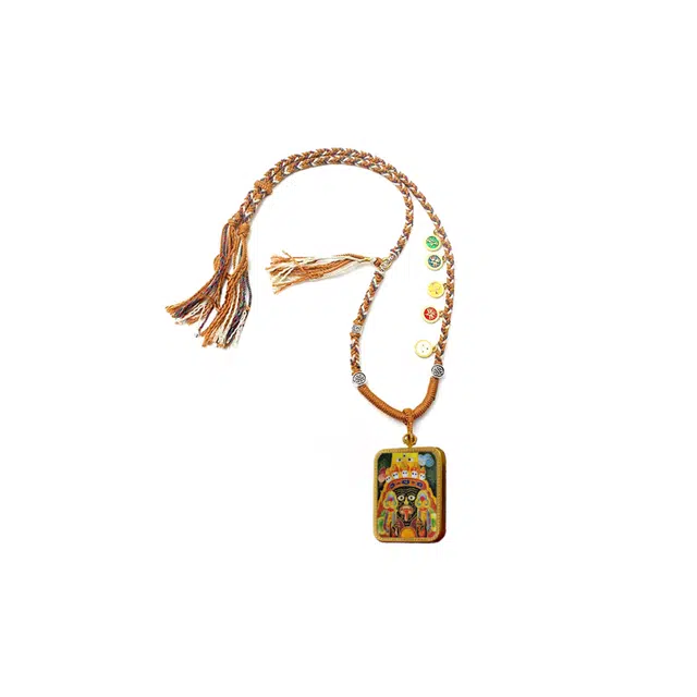 玉临门 水逆退散 财源广进 扎基拉姆半身 新中式国风民族风手工编织棉绳#好运 合金 项链 男女同款情侣款