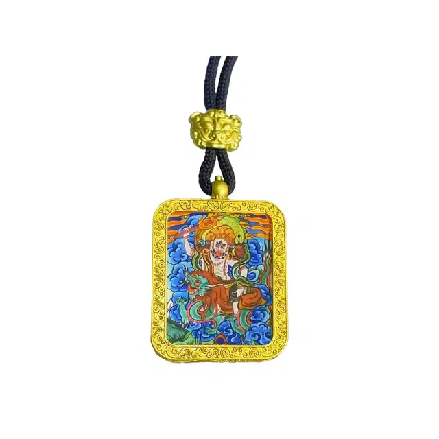 【已祝 福加 持】 玉临门 四季发财 藏式双面财神系列转运手工编织多财多福复古民族风#好运 合金 项链 男女同款情侣款