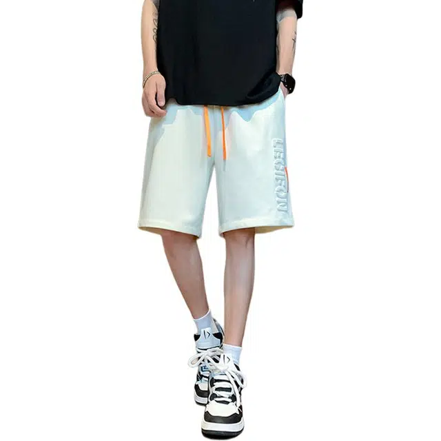 佐菲利 美式重磅冰丝透气宽松潮牌五分中裤运动篮球裤子休闲短裤 男女同款