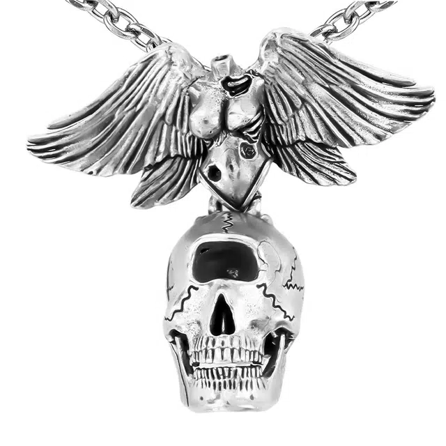 【免费刻字】 白木黑冰 寂灭灵骨 新中式原创设计高级感时尚 银合金 项链 男款 礼盒