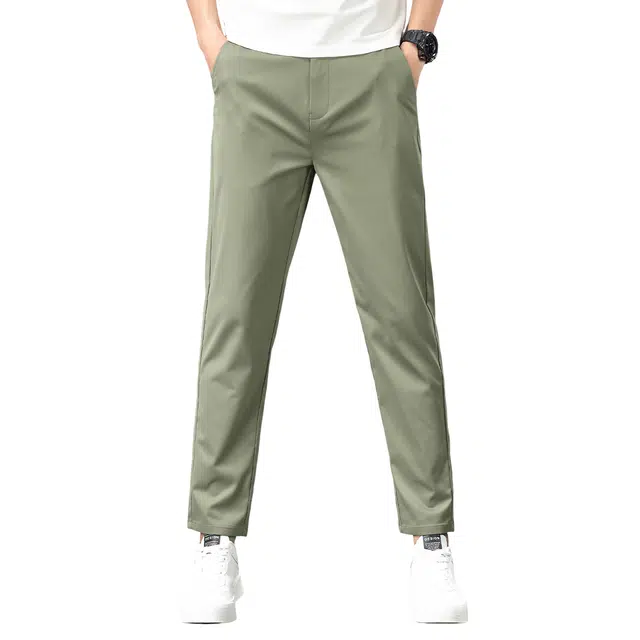 富铤 美式复古纯色清爽透气垂感宽松百搭休闲西装裤 男款