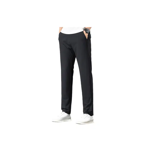 富铤 凉感速干透气挺括高弹垂顺不易皱直筒宽松长裤休闲裤 男款