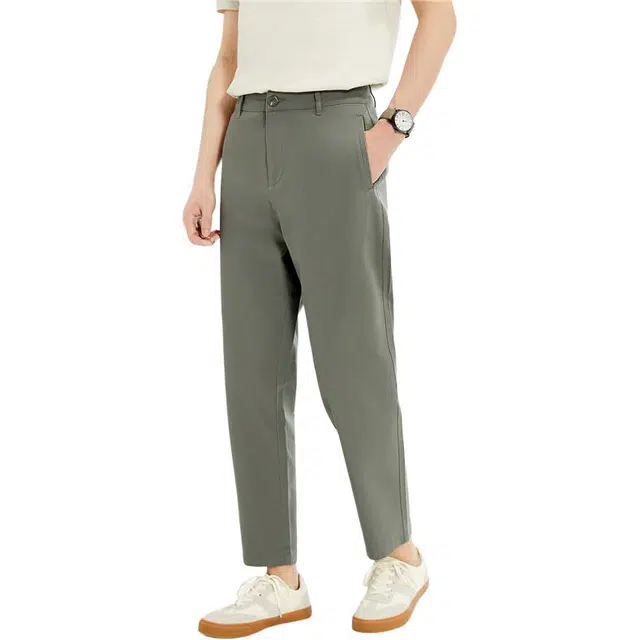 佐丹奴 纯棉梭织中腰直筒九分休闲裤 男款