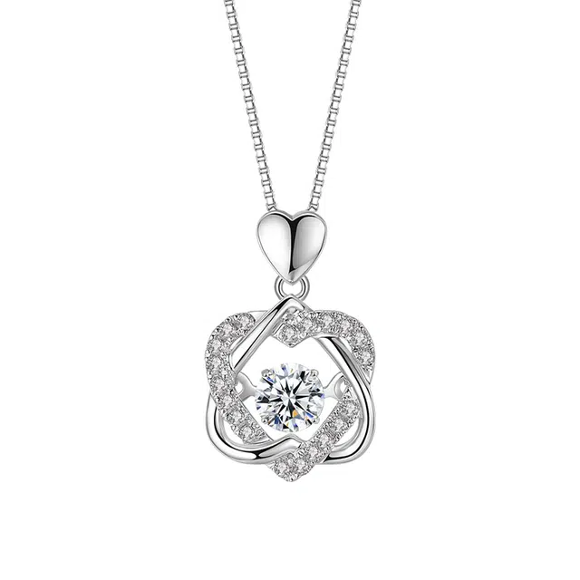 万娜 简约 六芒星轻奢原创心语心愿 三秒心动 跳动的心 璀璨之心 灵动爱心系列 合金 项链 女款