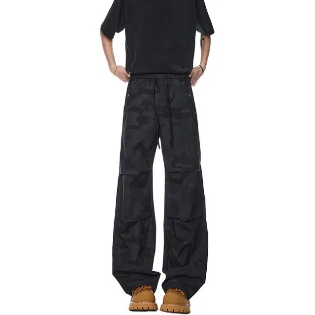 颂希尔 潮牌美式直筒潮流宽松时尚舒适百搭休闲裤 男女同款