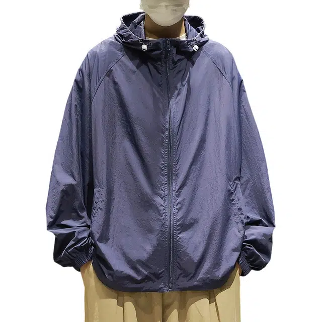 顶峰保罗 无性别主义冰丝防紫外线连帽夹克外套轻薄透气皮肤衣户外运动登山钓鱼防晒服 男女同款