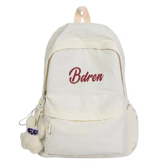 揽月 美式纯色简约休闲出游 尼龙 双肩包 男女同款情侣款 多色